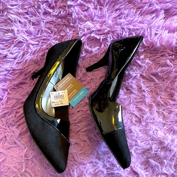 Comfort Plus by Predictions Black Suede & Leather - Picture 9 of 11